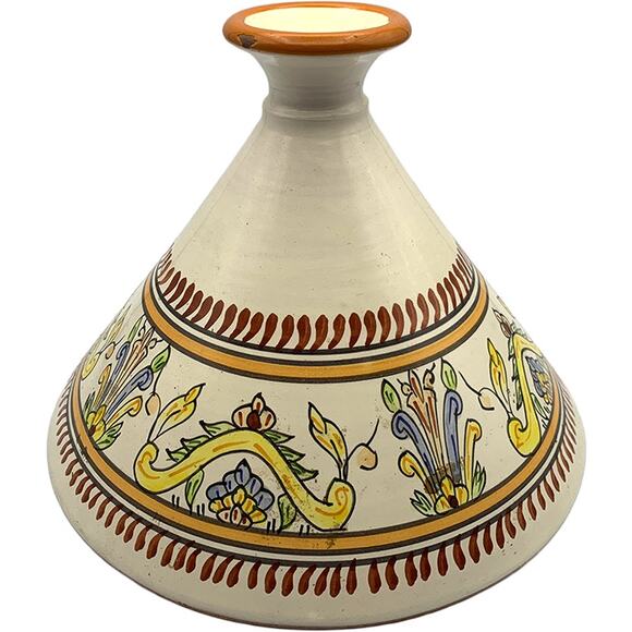 Le Souk Ceramique Tagine Hand-Painted Moroccan Ceramic Clay Cookware Lid Only - Picture 2 of 6
